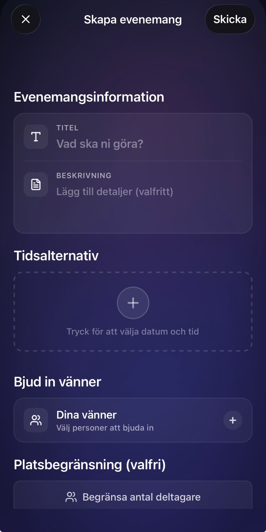 Fyll i detaljerna